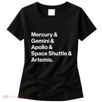 NASA Space Programs Mercury Gemini Apollo Shuttle Artemis Women's T-Shirt thumb 0