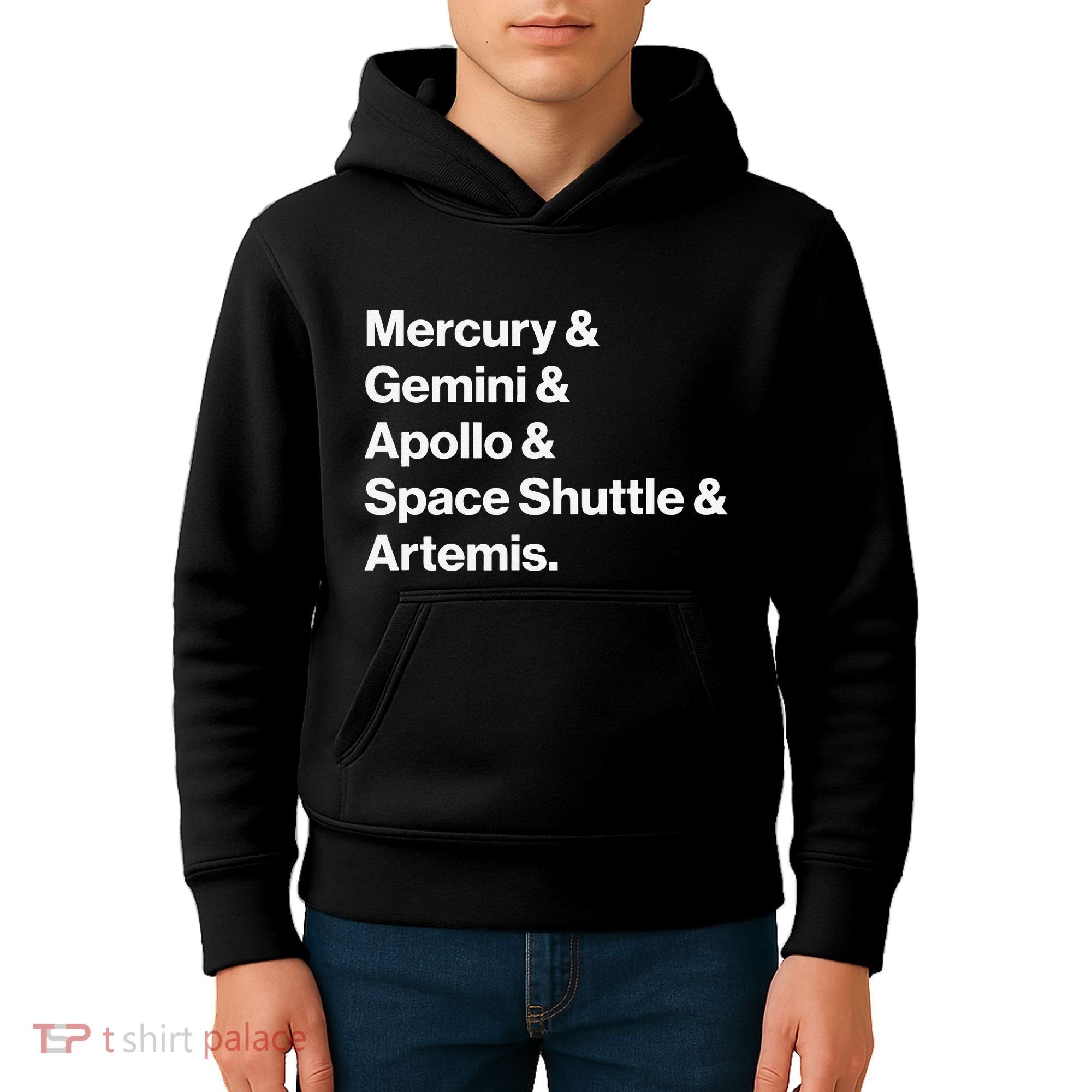 NASA Space Programs Mercury Gemini Apollo Shuttle Artemis Kids Hoodie