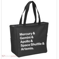 NASA Space Programs Mercury Gemini Apollo Shuttle Artemis Tote Bag thumb 2