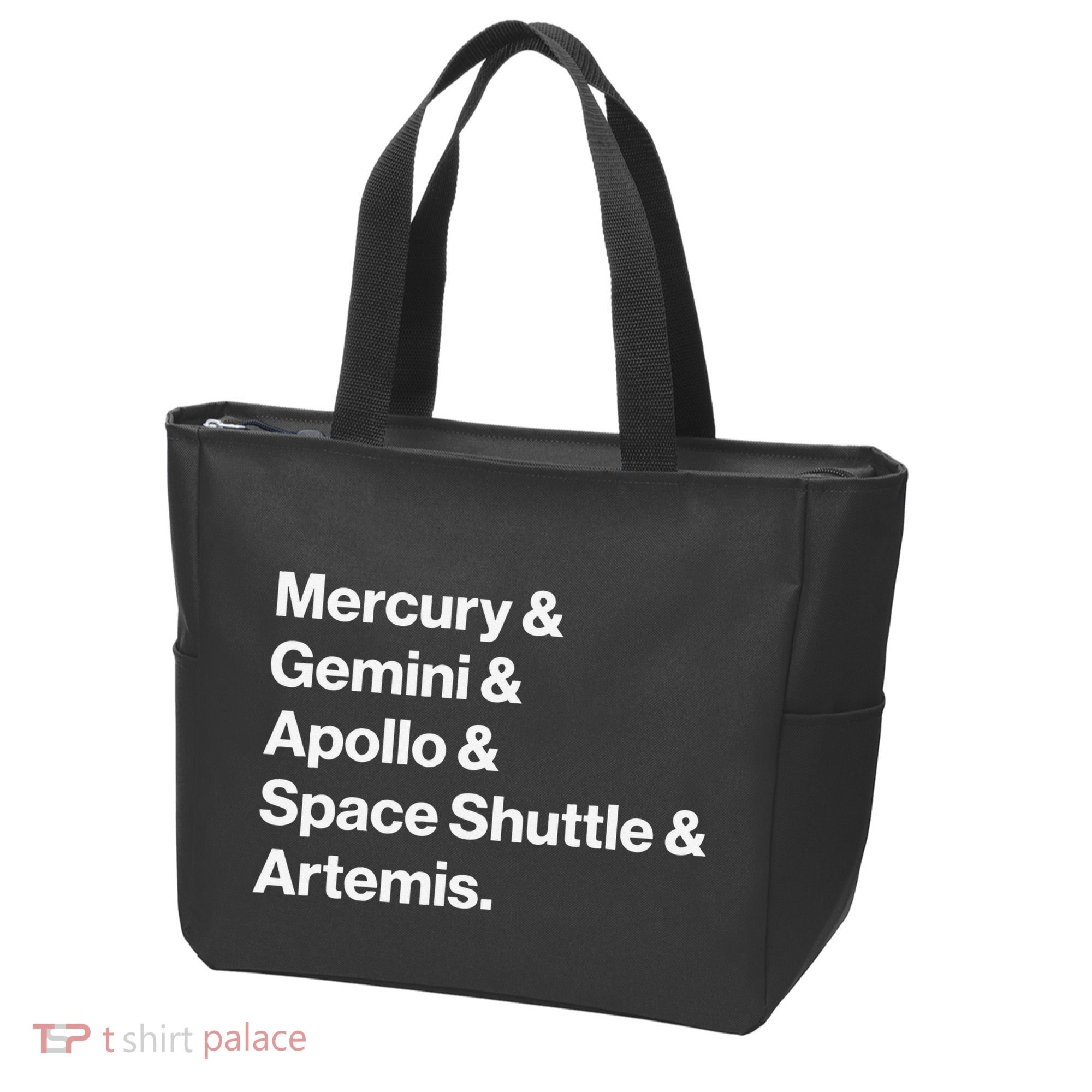 NASA Space Programs Mercury Gemini Apollo Shuttle Artemis Tote Bag