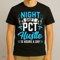 Night Shift PCT Patient Care Technician T-Shirt thumb 3