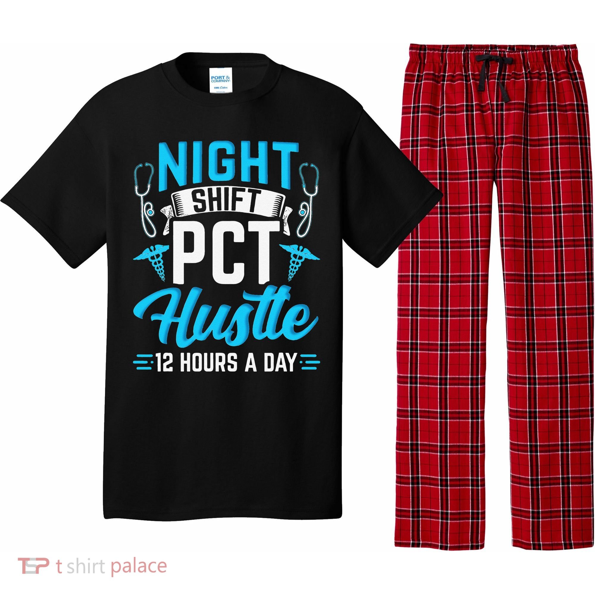 Night Shift PCT Patient Care Technician Pajama Set