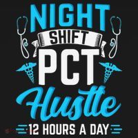 Night Shift PCT Patient Care Technician Polo thumb 3