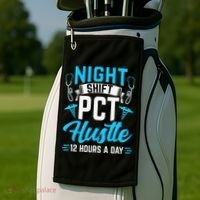 Night Shift PCT Patient Care Technician Golf Towel thumb 2