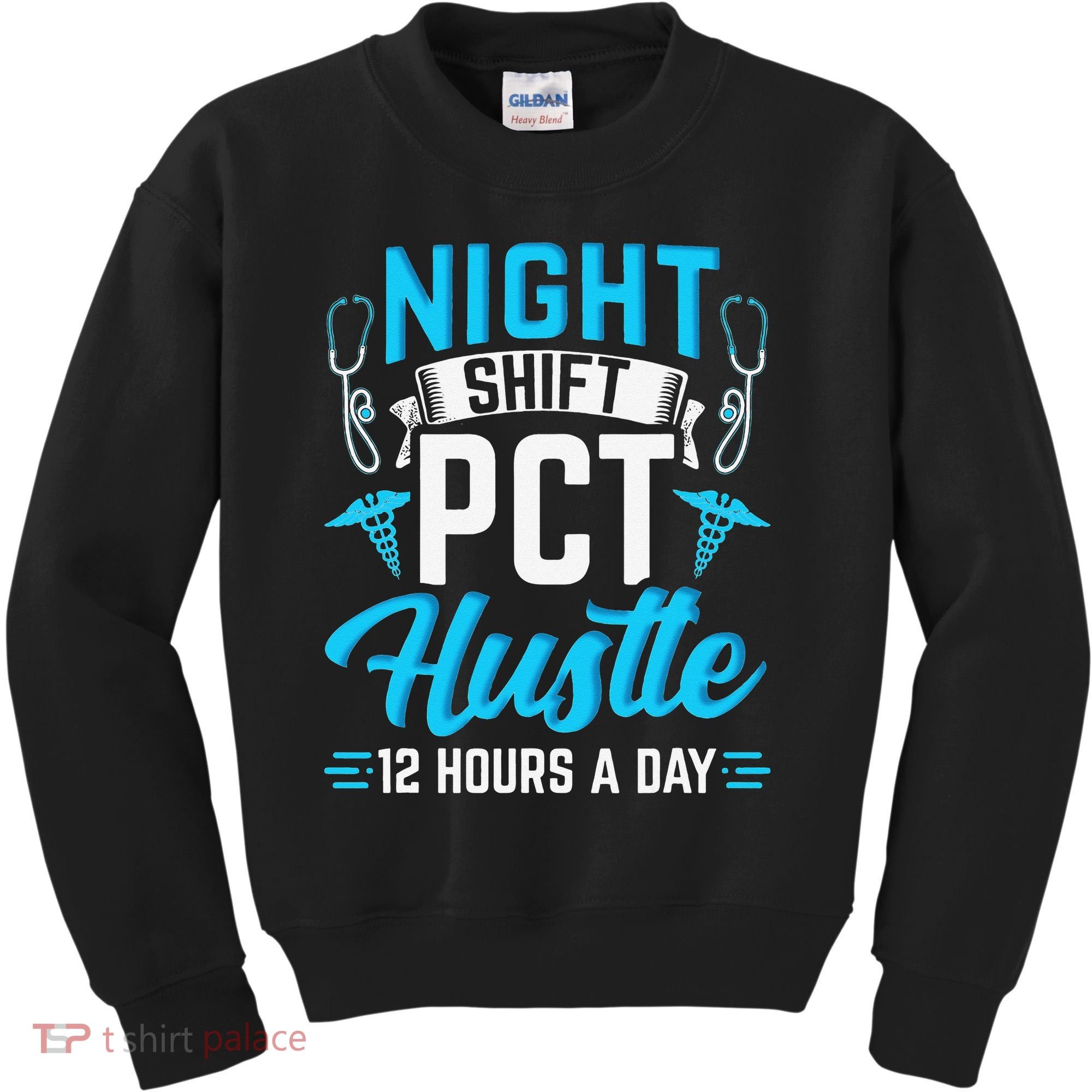 Night Shift PCT Patient Care Technician Kids Sweatshirt