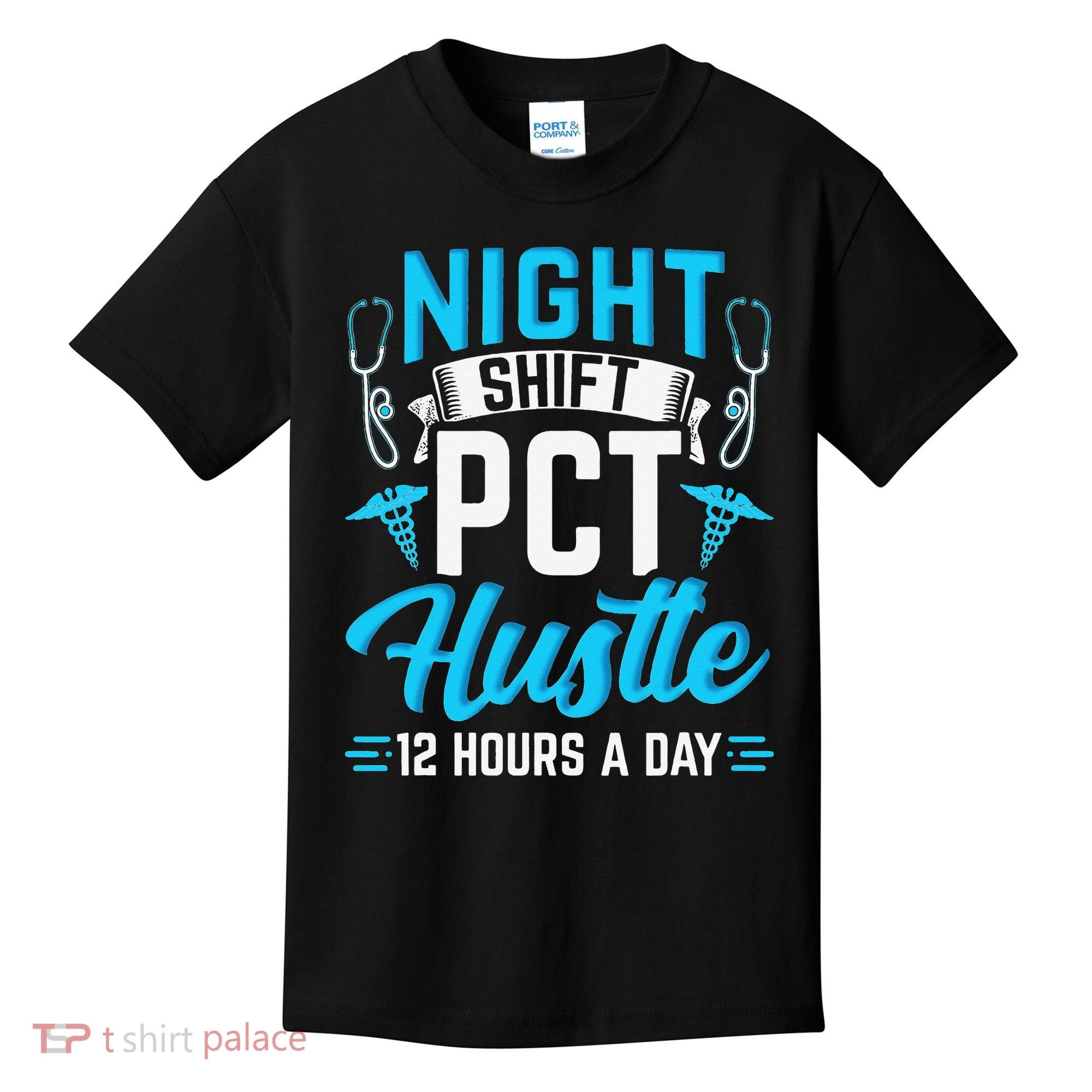 Night Shift PCT Patient Care Technician Kids T-Shirt