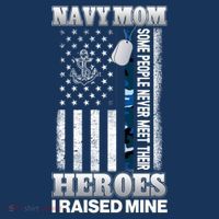 NavyMom Some People Never Meet Their Heroes I Raised Mine Women's Hoodie thumb 2