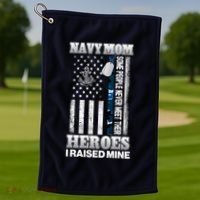 NavyMom Some People Never Meet Their Heroes I Raised Mine Golf Towel thumb 1