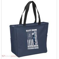 NavyMom Some People Never Meet Their Heroes I Raised Mine Tote Bag thumb 2