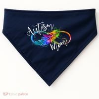 Neurodiversity Symbol Rainbow Infinity Autism Mom Awareness USA-Made Doggie Bandana thumb 0