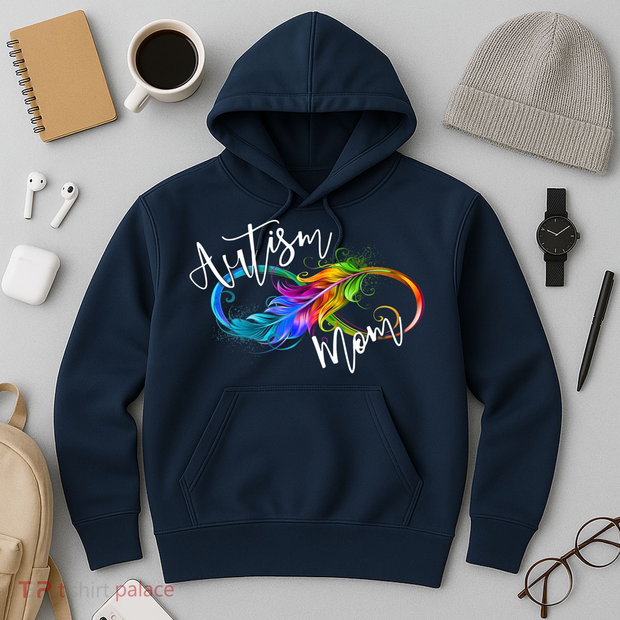 Neurodiversity Symbol Rainbow Infinity Autism Mom Awareness Hoodie