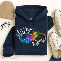 Neurodiversity Symbol Rainbow Infinity Autism Mom Awareness Hoodie thumb 4