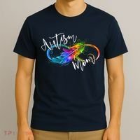 Neurodiversity Symbol Rainbow Infinity Autism Mom Awareness T-Shirt thumb 3