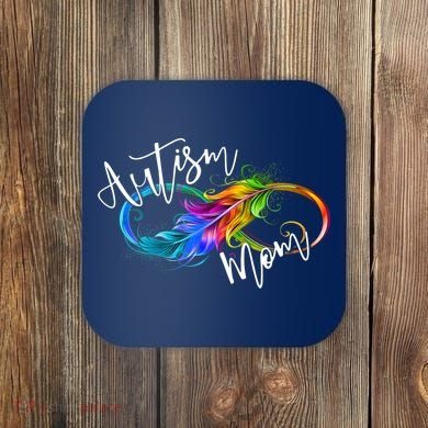Neurodiversity Symbol Rainbow Infinity Autism Mom Awareness Coaster