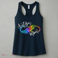 Neurodiversity Symbol Rainbow Infinity Autism Mom Awareness Women's Tank Top thumb 3