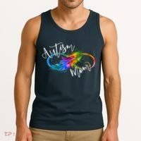 Neurodiversity Symbol Rainbow Infinity Autism Mom Awareness Tank Top thumb 3