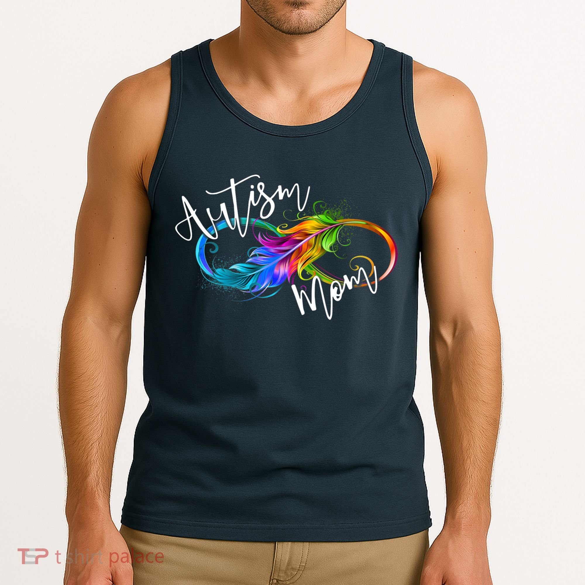 Neurodiversity Symbol Rainbow Infinity Autism Mom Awareness Tank Top