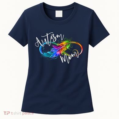 Neurodiversity Symbol Rainbow Infinity Autism Mom Awareness Women's T-Shirt