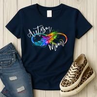 Neurodiversity Symbol Rainbow Infinity Autism Mom Awareness Women's T-Shirt thumb 3