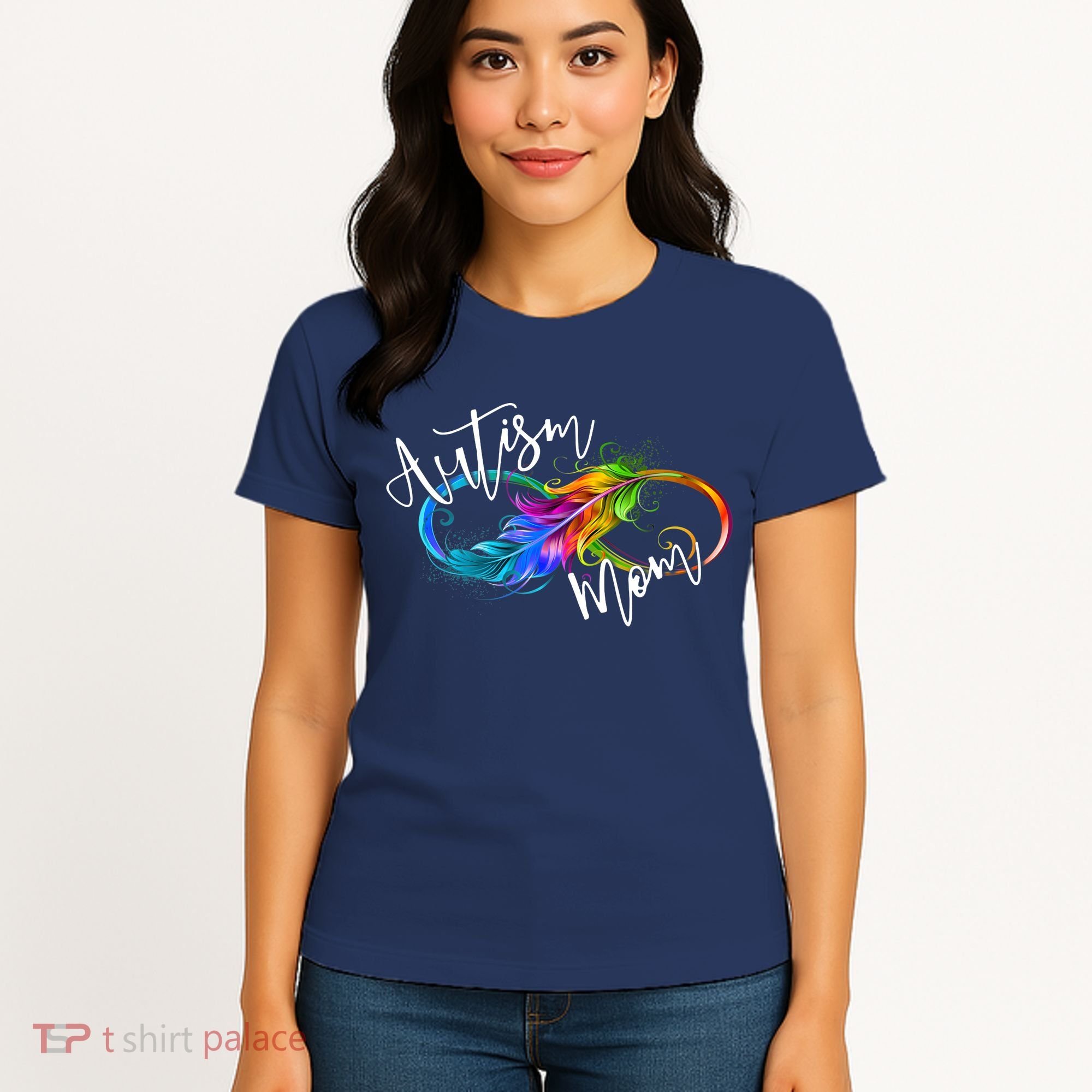 Neurodiversity Symbol Rainbow Infinity Autism Mom Awareness Women's T-Shirt