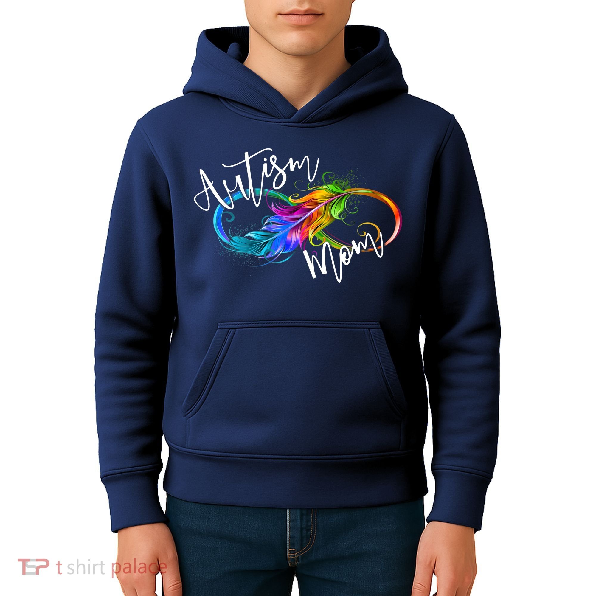 Neurodiversity Symbol Rainbow Infinity Autism Mom Awareness Kids Hoodie