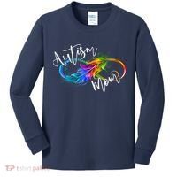 Neurodiversity Symbol Rainbow Infinity Autism Mom Awareness Kids Long Sleeve Shirt thumb 0