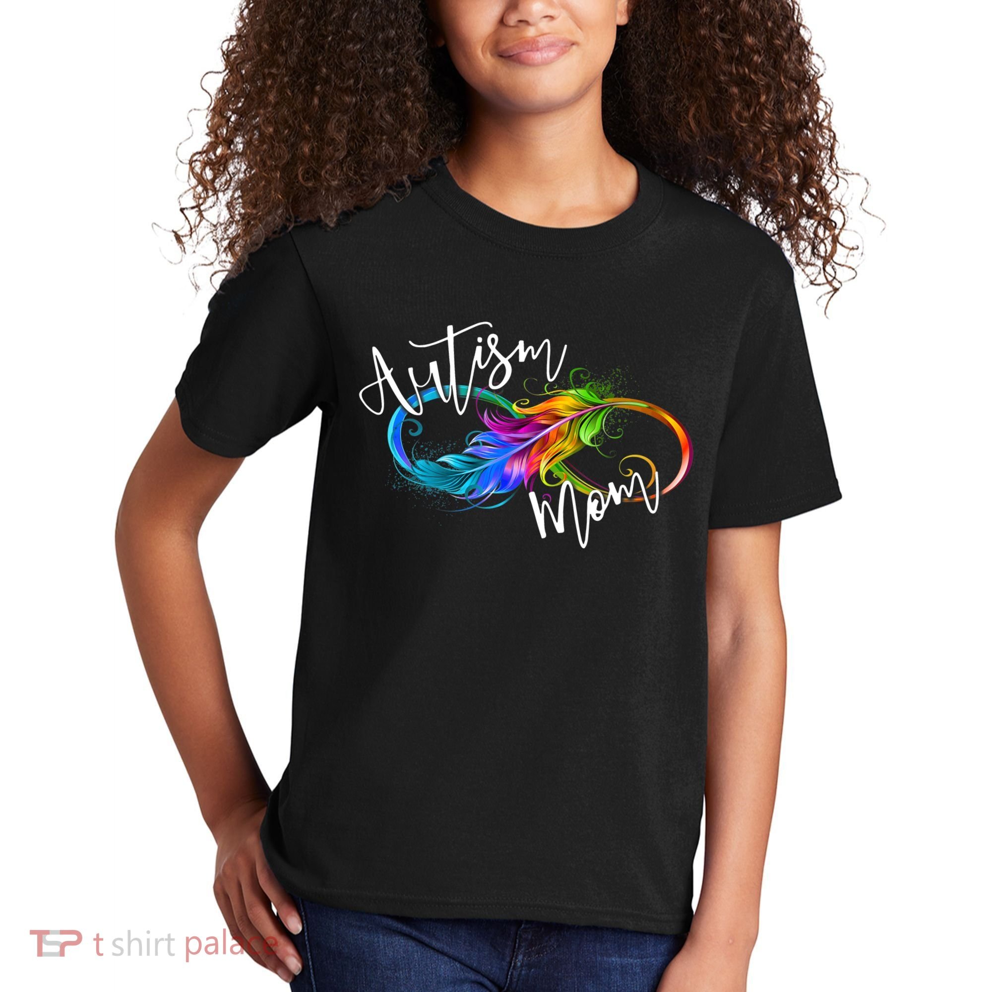 Neurodiversity Symbol Rainbow Infinity Autism Mom Awareness Kids T-Shirt