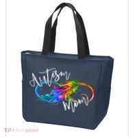 Neurodiversity Symbol Rainbow Infinity Autism Mom Awareness Tote Bag thumb 3