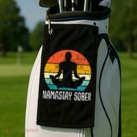 Namastay Sober Recovery Support Sobriety Na Aa Golf Towel thumb 2