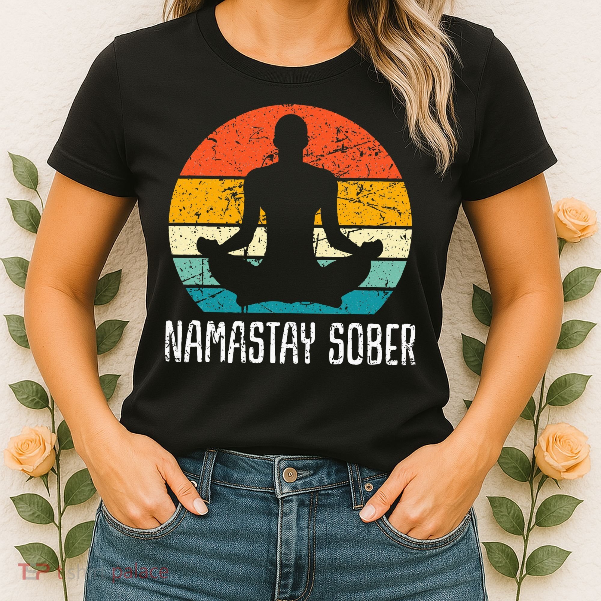 Namastay Sober Recovery Support Sobriety Na Aa Women's T-Shirt