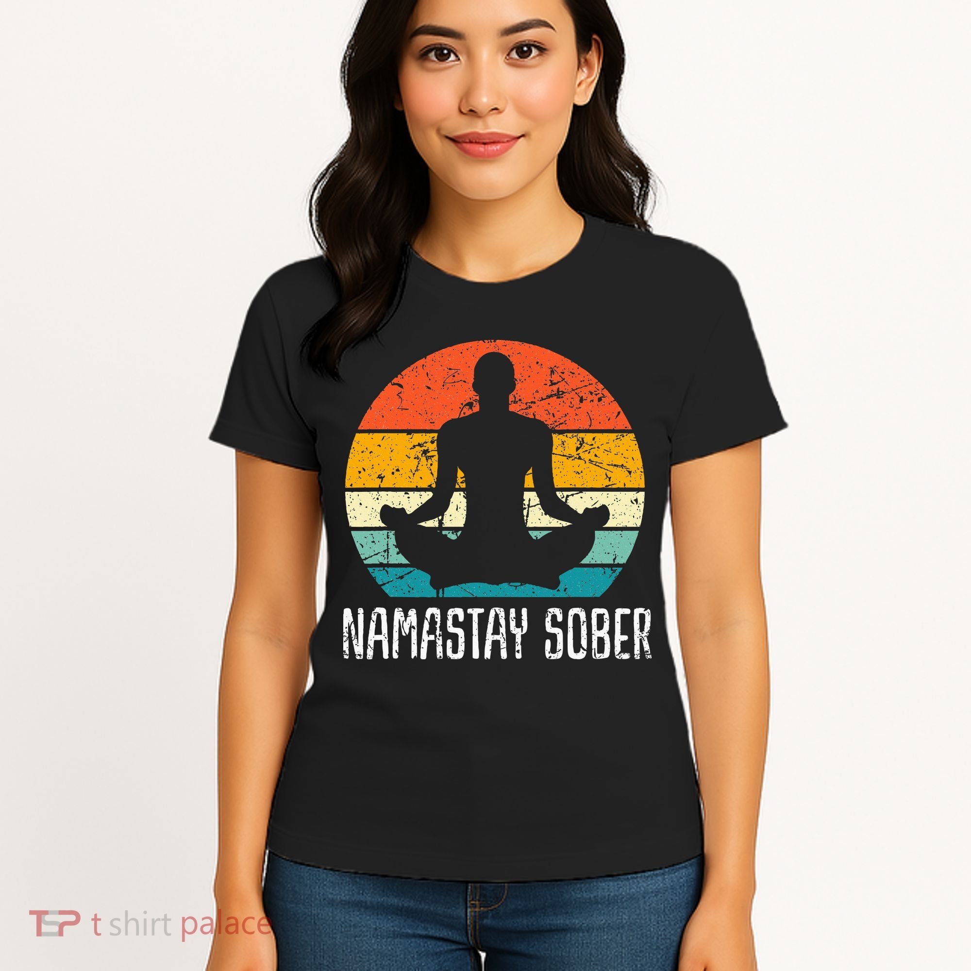 Namastay Sober Recovery Support Sobriety Na Aa Women's T-Shirt