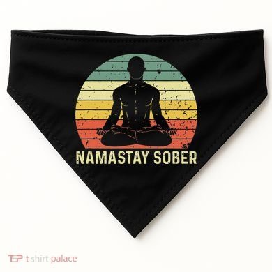 Namastay Sober Recovery Support Sobriety NA AA USA-Made Doggie Bandana