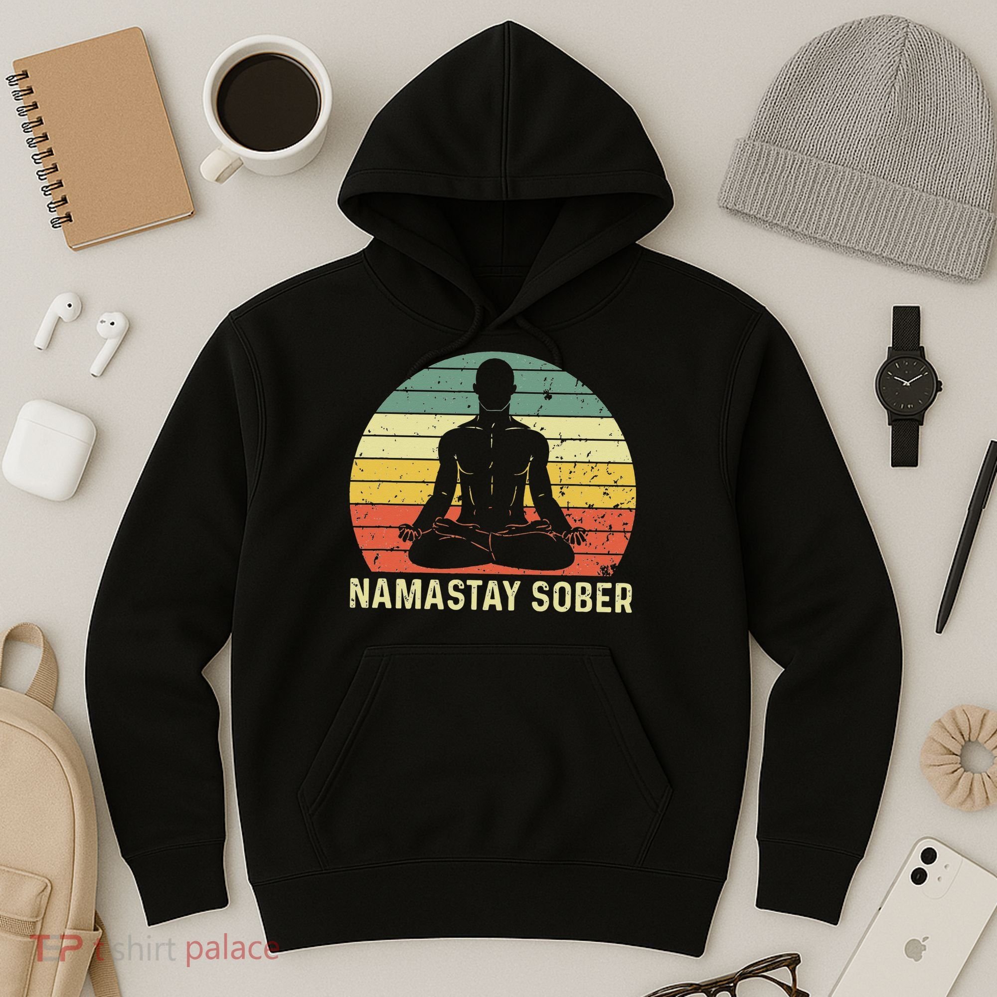 Namastay Sober Recovery Support Sobriety NA AA Hoodie
