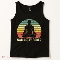 Namastay Sober Recovery Support Sobriety NA AA Tank Top thumb 2
