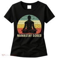 Namastay Sober Recovery Support Sobriety NA AA Women's T-Shirt thumb 0