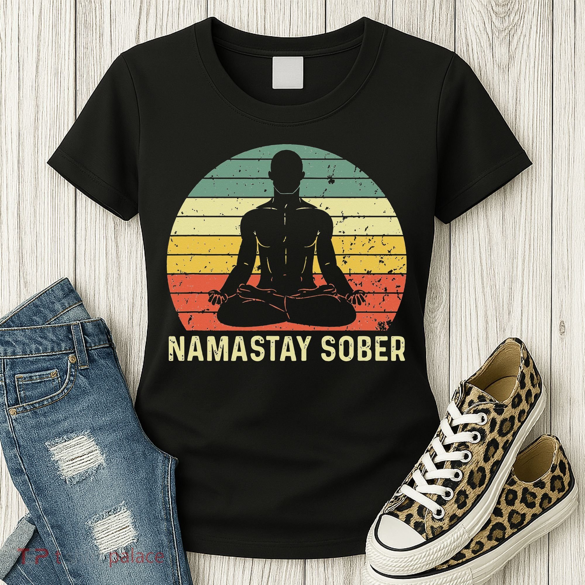 Namastay Sober Recovery Support Sobriety NA AA Women's T-Shirt