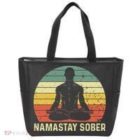 Namastay Sober Recovery Support Sobriety NA AA Tote Bag thumb 0