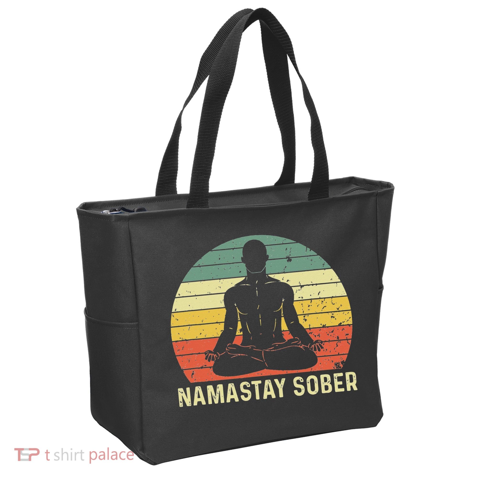 Namastay Sober Recovery Support Sobriety NA AA Tote Bag