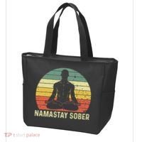 Namastay Sober Recovery Support Sobriety NA AA Tote Bag thumb 3