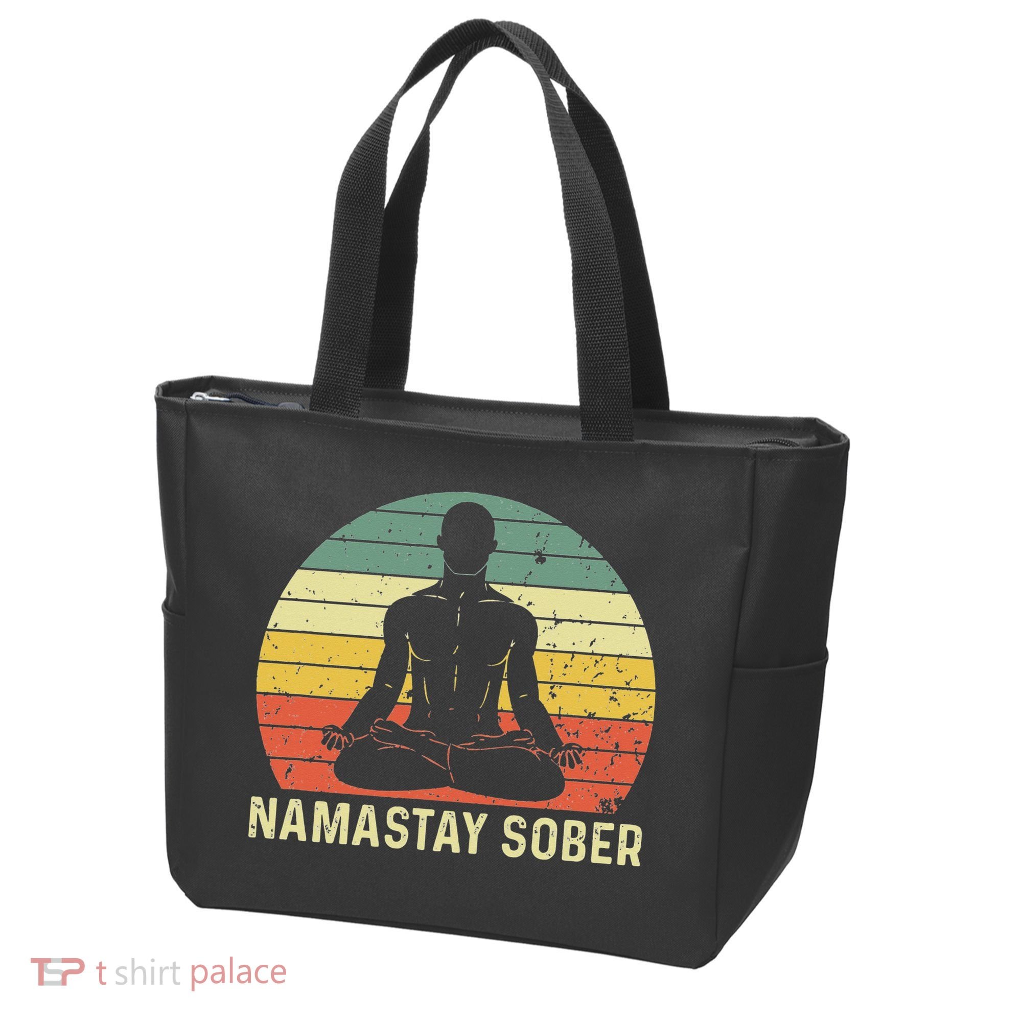 Namastay Sober Recovery Support Sobriety NA AA Tote Bag