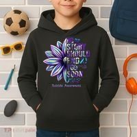 No Story Should End Too Soon Suicide Prevention Awareness Kids Hoodie thumb 2