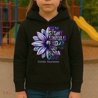 No Story Should End Too Soon Suicide Prevention Awareness Kids Hoodie thumb 3