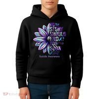 No Story Should End Too Soon Suicide Prevention Awareness Kids Hoodie thumb 4