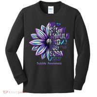 No Story Should End Too Soon Suicide Prevention Awareness Kids Long Sleeve Shirt thumb 0