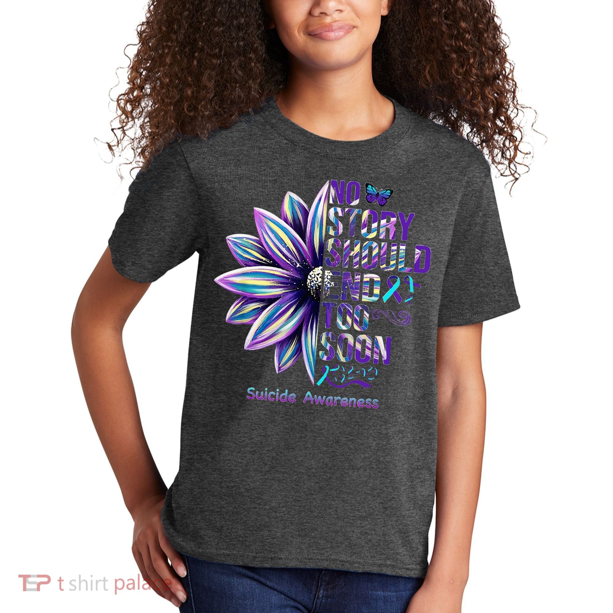 No Story Should End Too Soon Suicide Prevention Awareness Kids T-Shirt