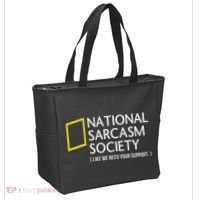 National Sarcasm Society Like We Need Your Support Tote Bag thumb 2