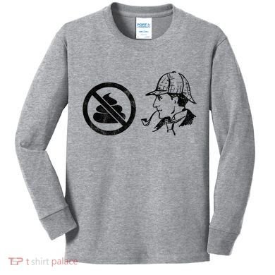 No Shit Sherlock Kids Long Sleeve Shirt