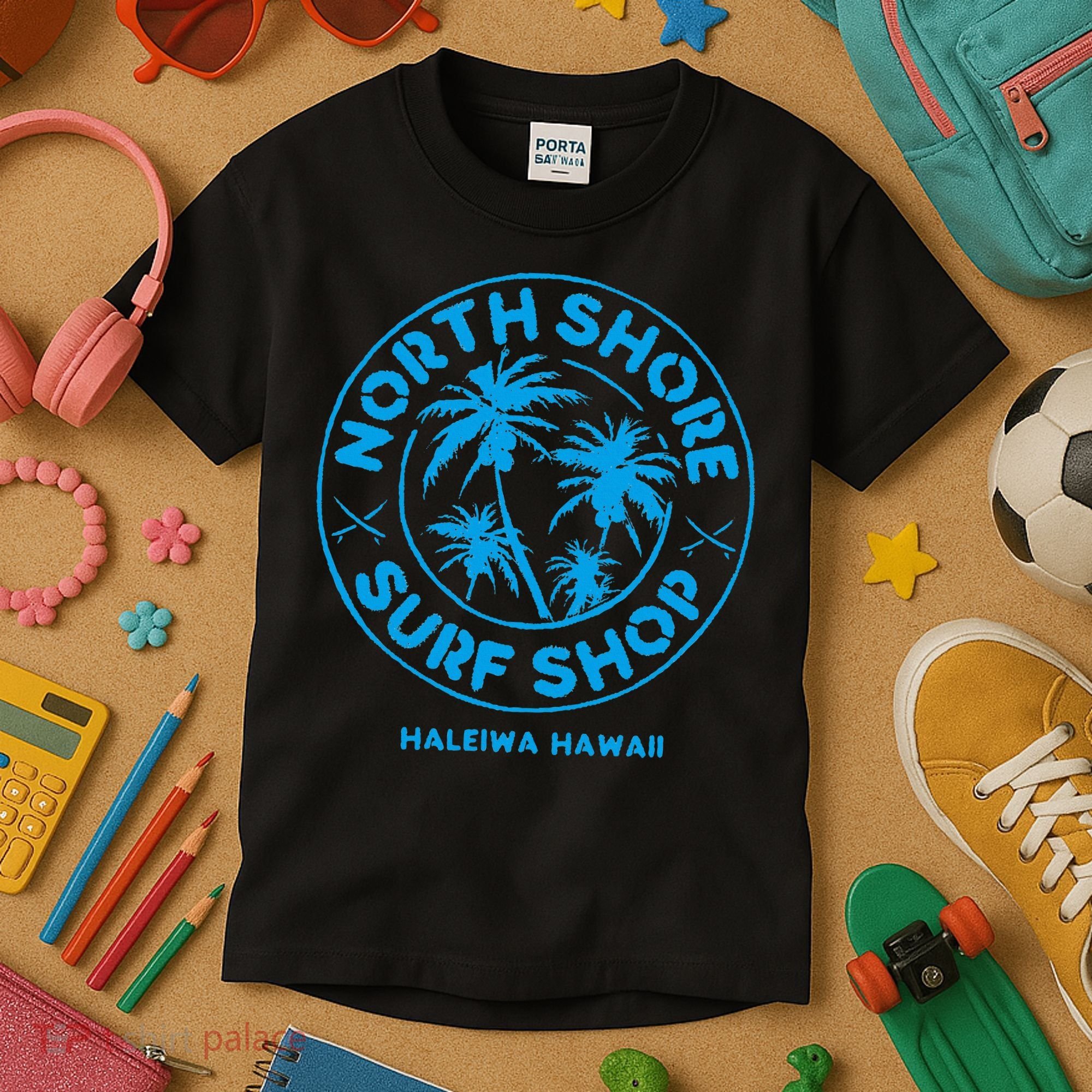 North Shore Surf Shop Retro Kids T-Shirt