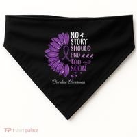 No Story Should End Too Soon Overdose Purple Ribbon USA-Made Doggie Bandana thumb 0