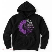 No Story Should End Too Soon Overdose Purple Ribbon Hoodie thumb 0
